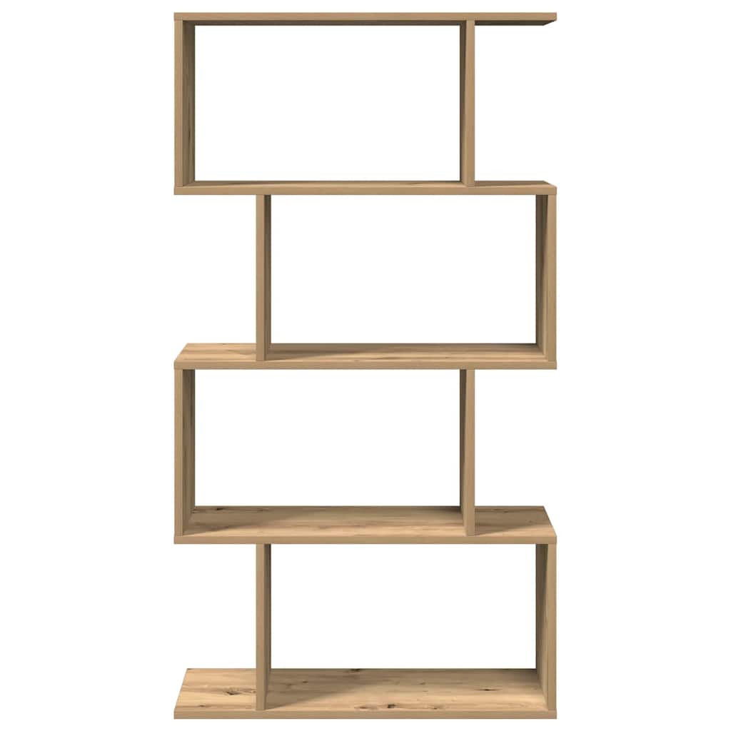 Libreria 4 Ripiani Rovere Artigianale 70x24x129 cm Truciolato | homemem39