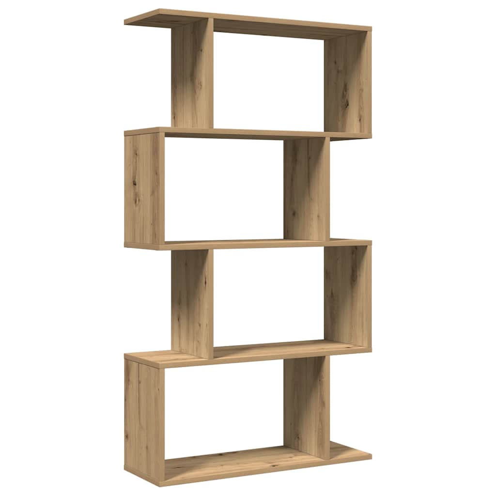 Libreria 4 Ripiani Rovere Artigianale 70x24x129 cm Truciolato | homemem39