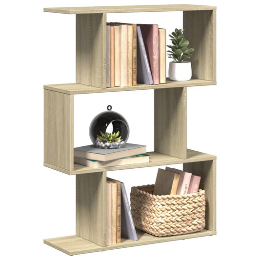 Libreria Divisorio 3 Ripiani Sonoma 70x24x97 cm in Truciolato