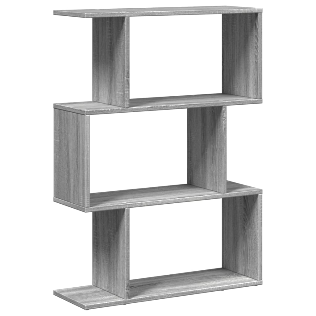 Libreria Divisorio 3Piani Grigio Sonoma 70x24x97 cm Truciolato