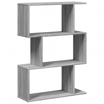 Libreria Divisorio 3Piani Grigio Sonoma 70x24x97 cm Truciolato