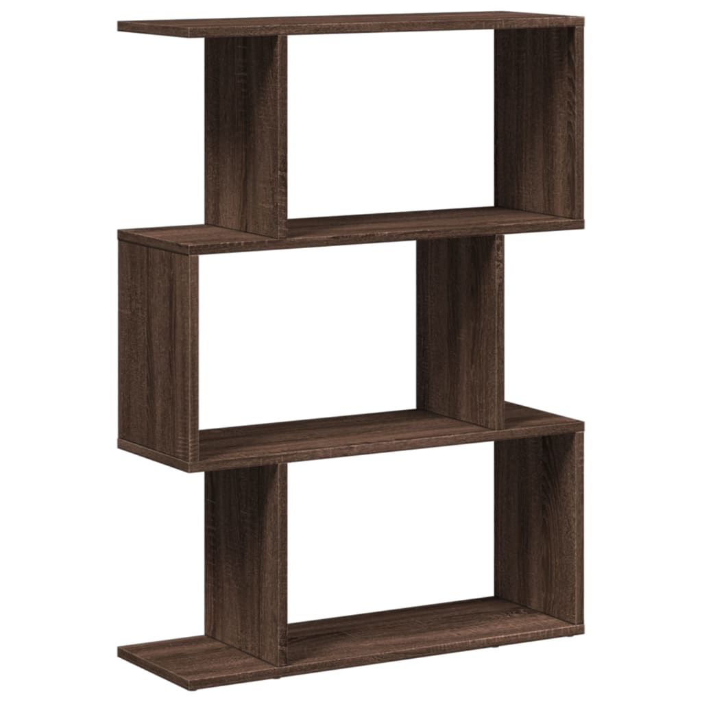 Libreria 3 Ripiani Rovere Marrone 70x24x97 cm in Truciolato