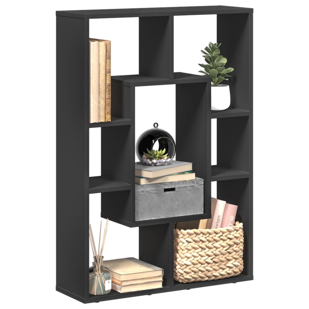 Libreria Nera 63x20x90 cm in Truciolato