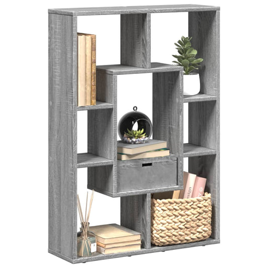 Libreria Grigio Sonoma 63x20x90 cm in Truciolato