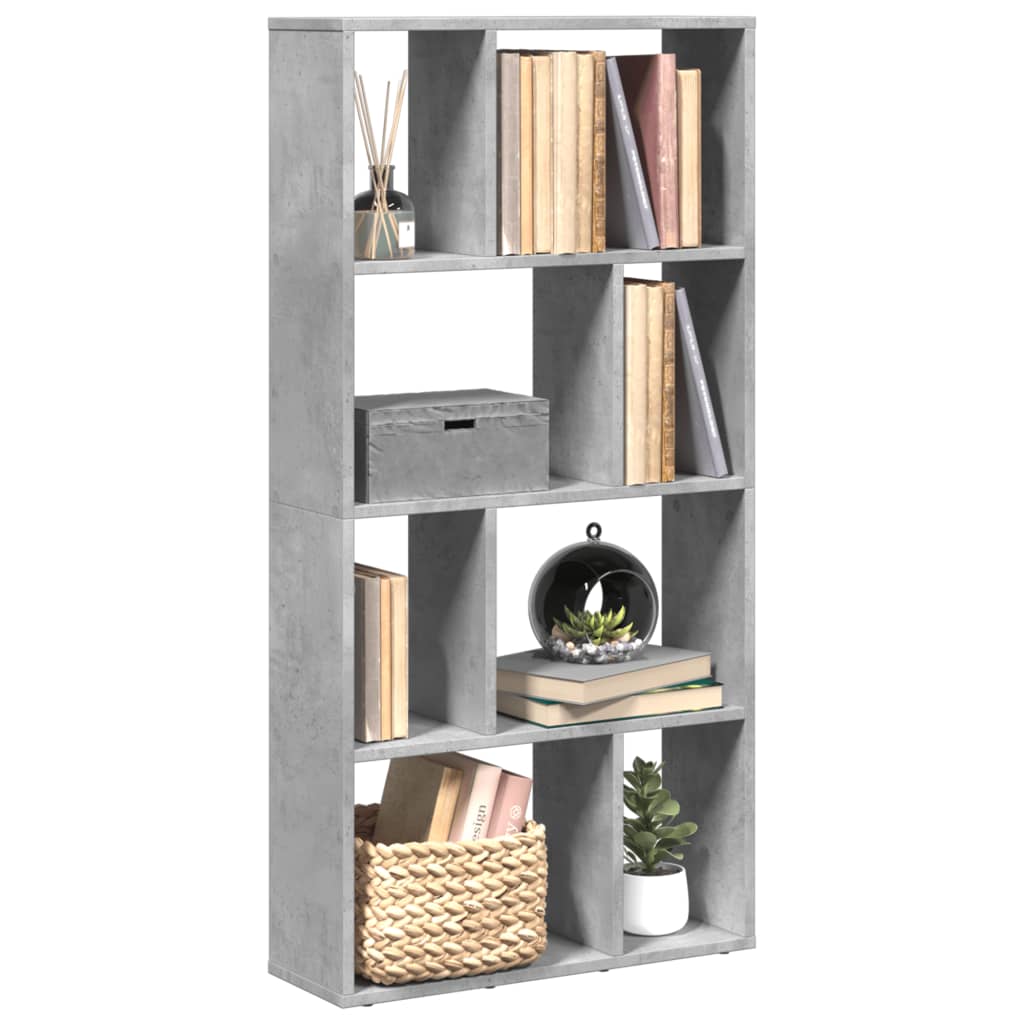 Libreria Grigio Cemento 60x20x120 cm in Truciolato