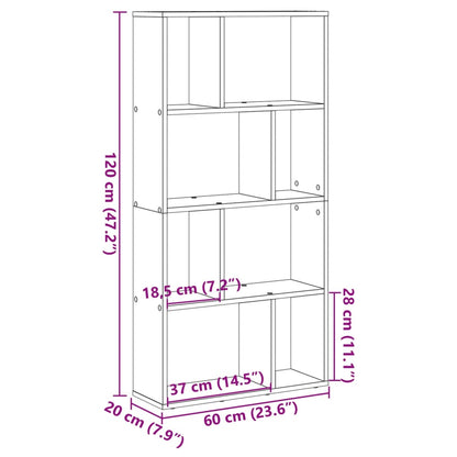 Libreria Rovere Marrone 60x20x120 cm in Truciolato