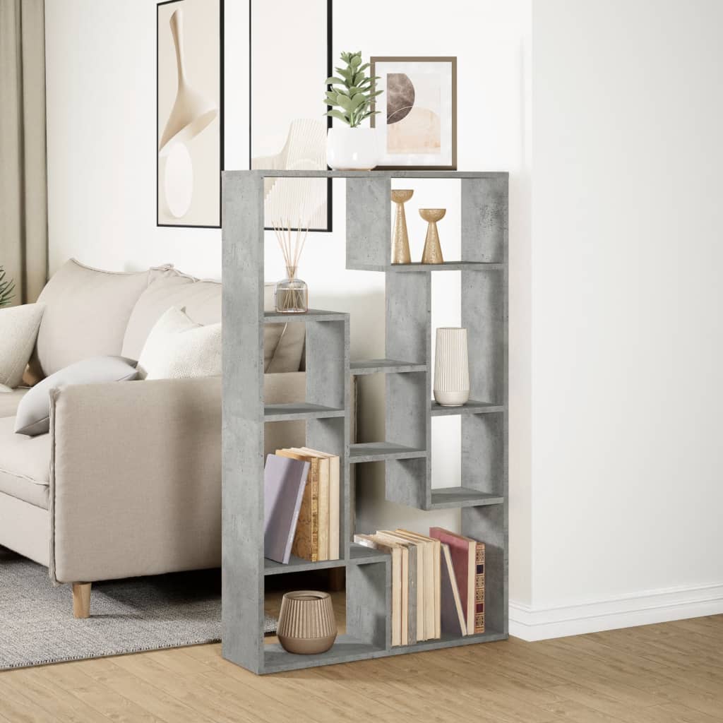 Libreria Grigio Cemento 72x20x120 cm in Truciolato