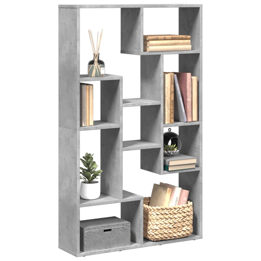 Libreria Grigio Cemento 72x20x120 cm in Truciolato