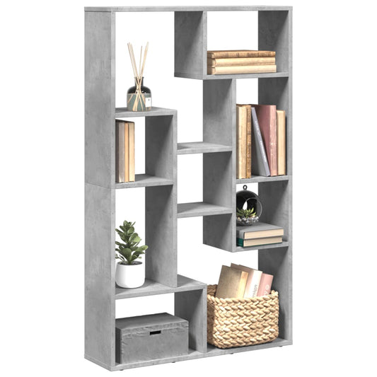 Libreria Grigio Cemento 72x20x120 cm in Truciolato