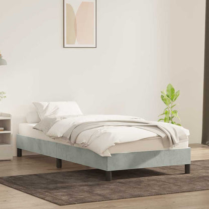 Giroletto senza Materasso Grigio Chiaro 80x210 cm Velluto