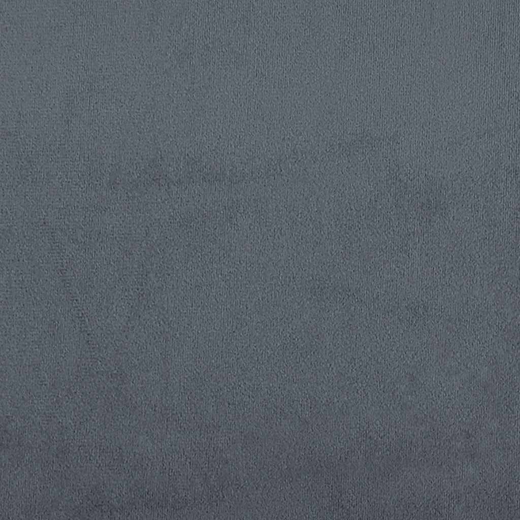 Giroletto senza Materasso Grigio Scuro 80x210 cm Velluto