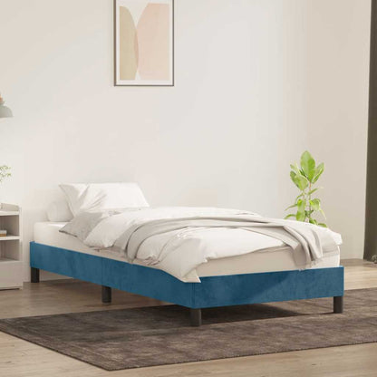 Giroletto senza Materasso Blu Scuro 80x210 cm in Velluto