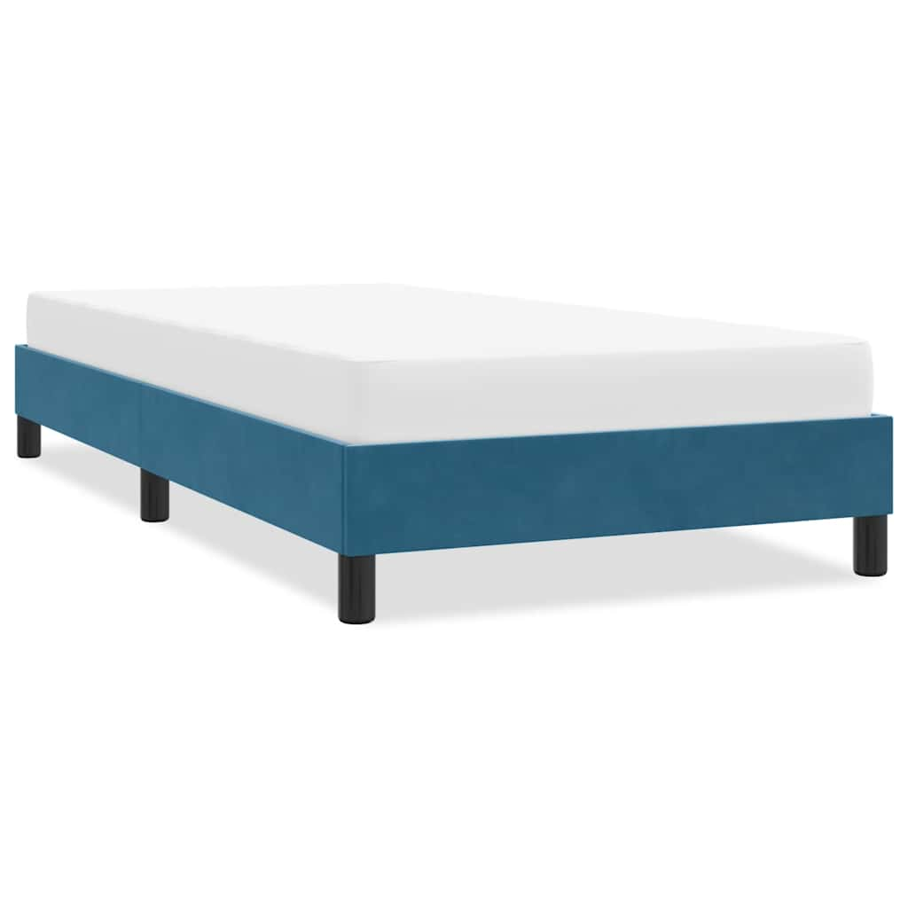 Giroletto senza Materasso Blu Scuro 80x210 cm in Velluto