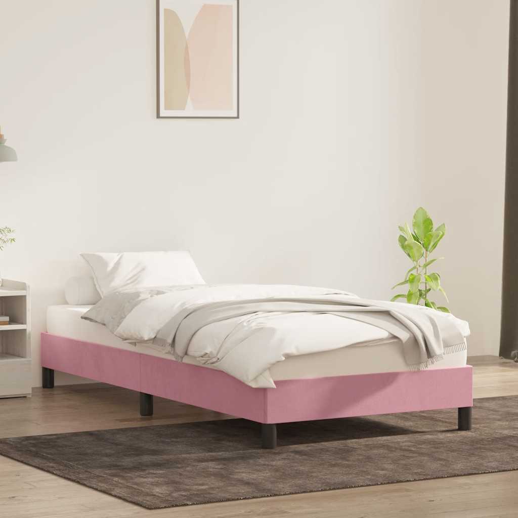 Giroletto senza Materasso Rosa 80x210 cm in Velluto