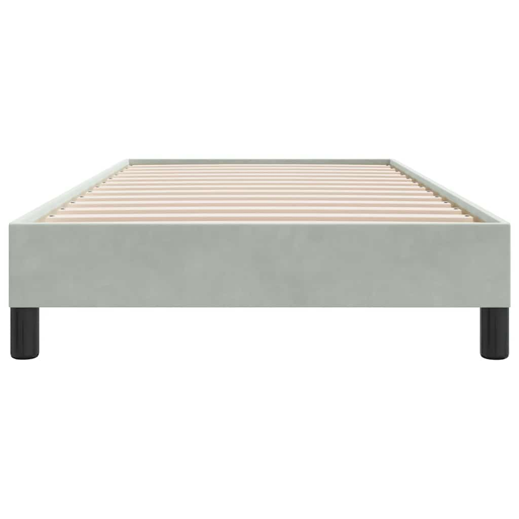 Giroletto senza Materasso Grigio Chiaro 90x210 cm Velluto