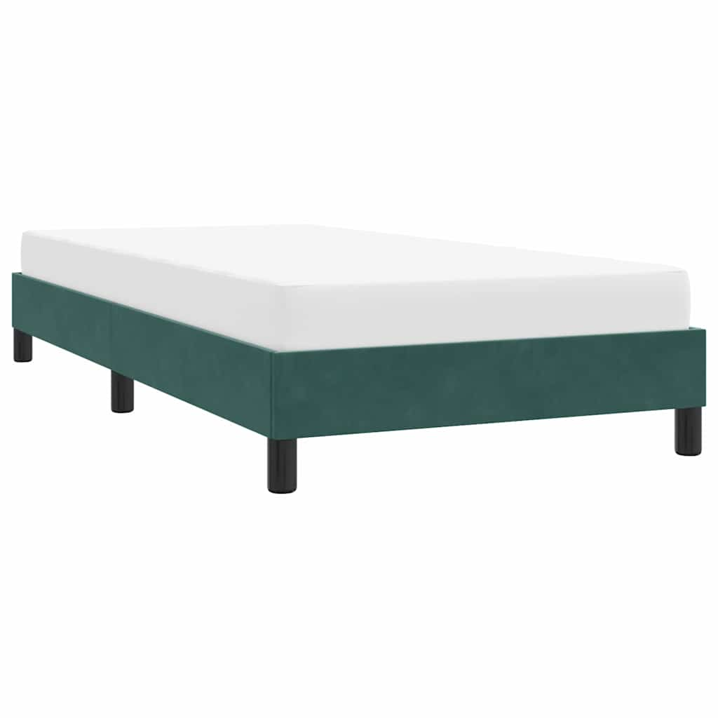 Giroletto senza Materasso Verde Scuro 90x210 cm in Velluto