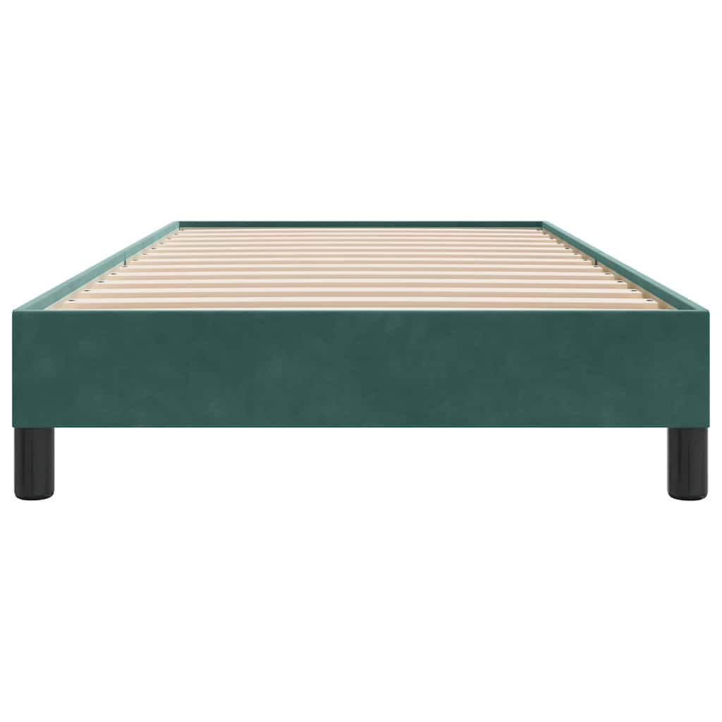 Giroletto senza Materasso Verde Scuro 90x210 cm in Velluto