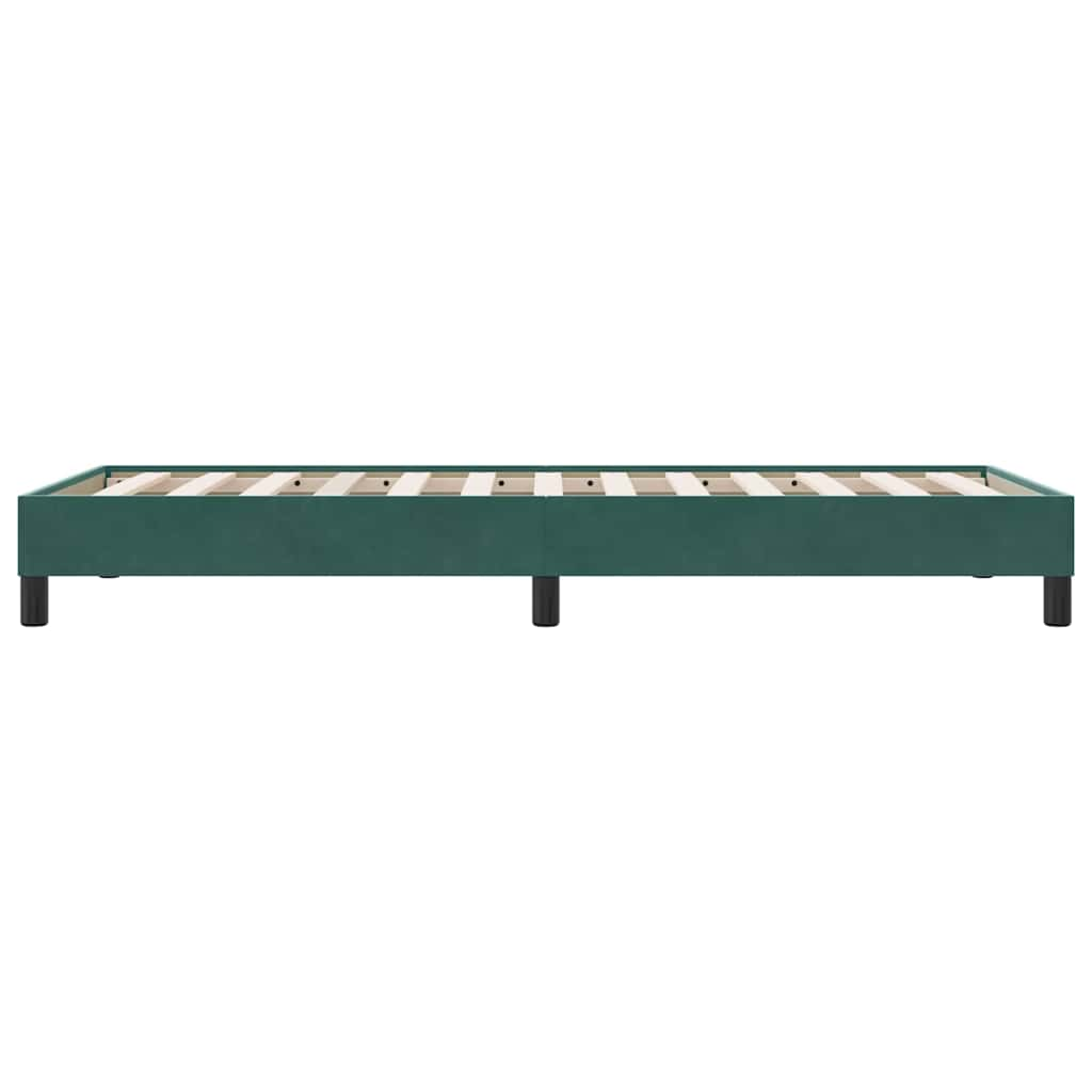 Giroletto senza Materasso Verde Scuro 90x210 cm in Velluto