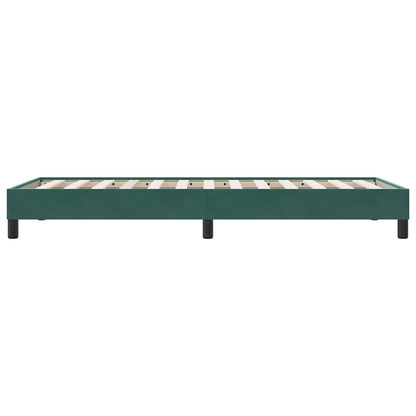 Giroletto senza Materasso Verde Scuro 90x210 cm in Velluto