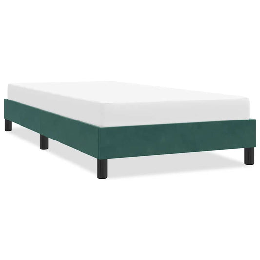 Giroletto senza Materasso Verde Scuro 90x210 cm in Velluto