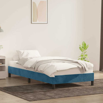 Giroletto senza Materasso Blu Scuro 90x210 cm in Velluto