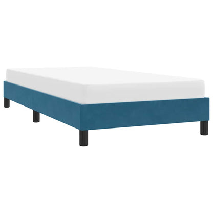 Giroletto senza Materasso Blu Scuro 90x210 cm in Velluto