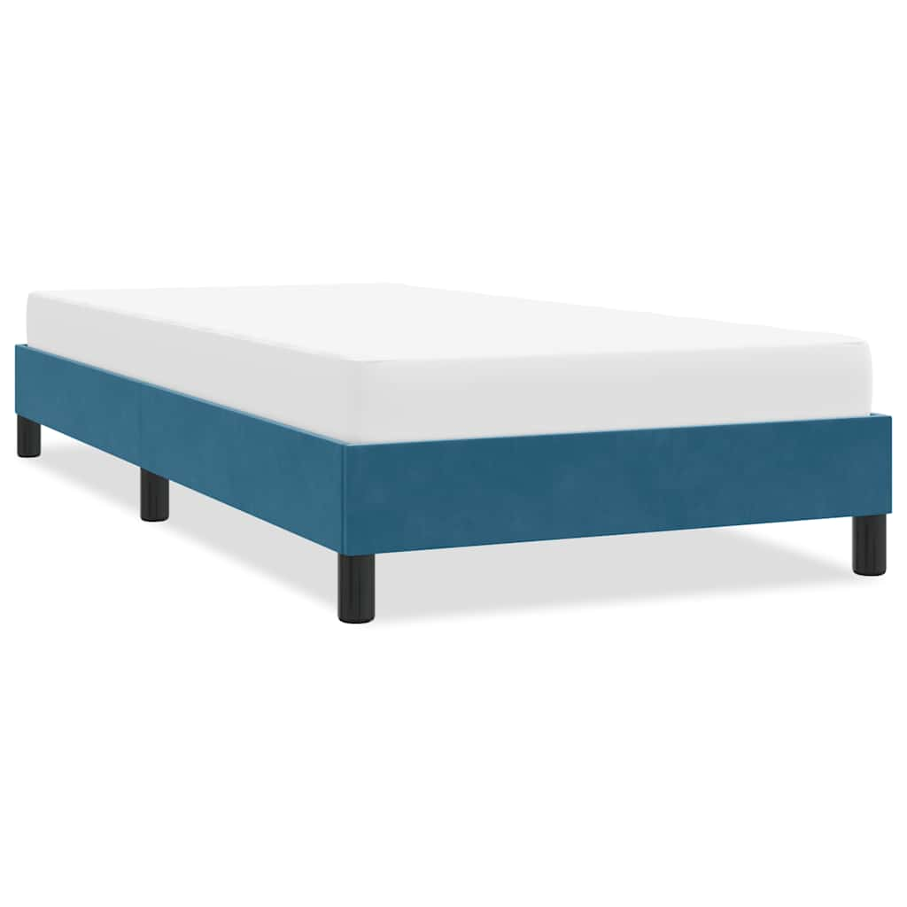 Giroletto senza Materasso Blu Scuro 90x210 cm in Velluto