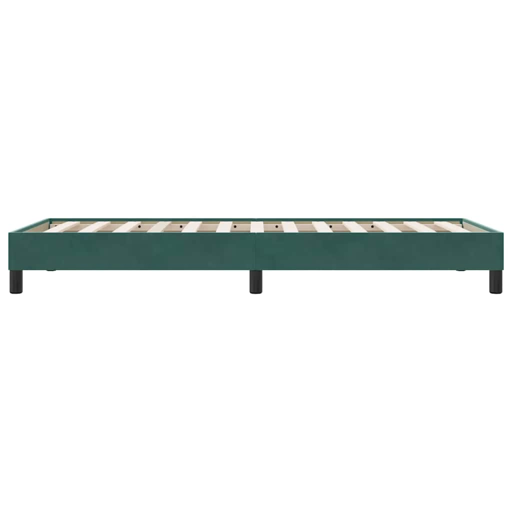 Giroletto senza Materasso Verde Scuro 100x210 cm in Velluto