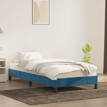 Giroletto senza Materasso Blu Scuro 100x210 cm in Velluto