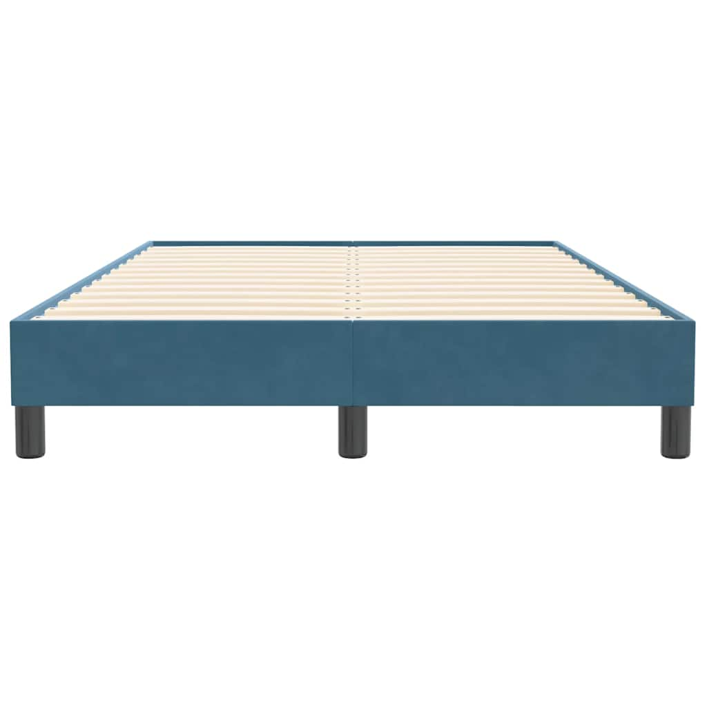 Giroletto senza Materasso Blu Scuro 120x210 cm Velluto