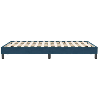 Giroletto senza Materasso Blu Scuro 120x210 cm Velluto