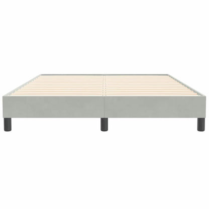 Giroletto senza Materasso Grigio Chiaro 140x210 cm Velluto