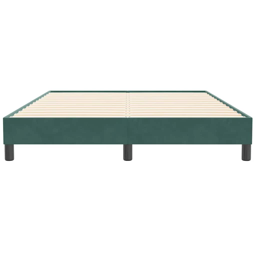 Giroletto senza Materasso Verde Scuro 140x210 cm in Velluto