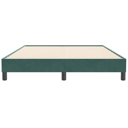 Giroletto senza Materasso Verde Scuro 160x210 cm in Velluto