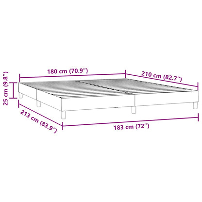 Giroletto senza Materasso Grigio Chiaro 180x210 cm Velluto