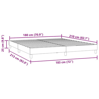 Giroletto senza Materasso Grigio Scuro 180x210 cm Velluto