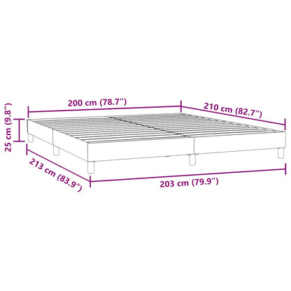 Giroletto senza Materasso Grigio Chiaro 200x210 cm Velluto