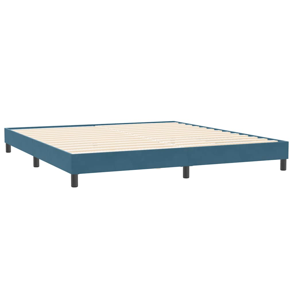 Giroletto senza Materasso Blu Scuro 200x210 cm in Velluto