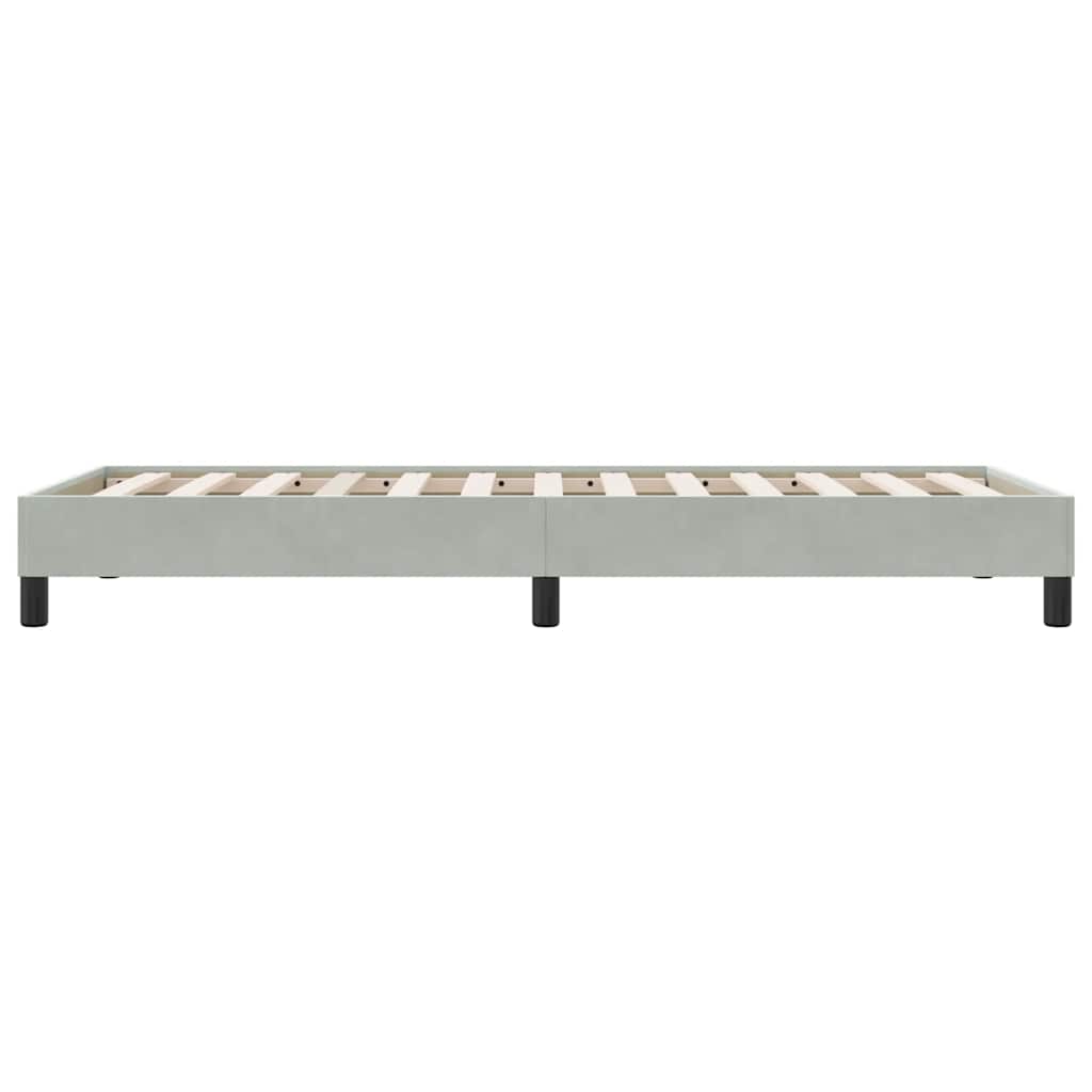 Giroletto senza Materasso Grigio Chiaro 80x220 cm Velluto