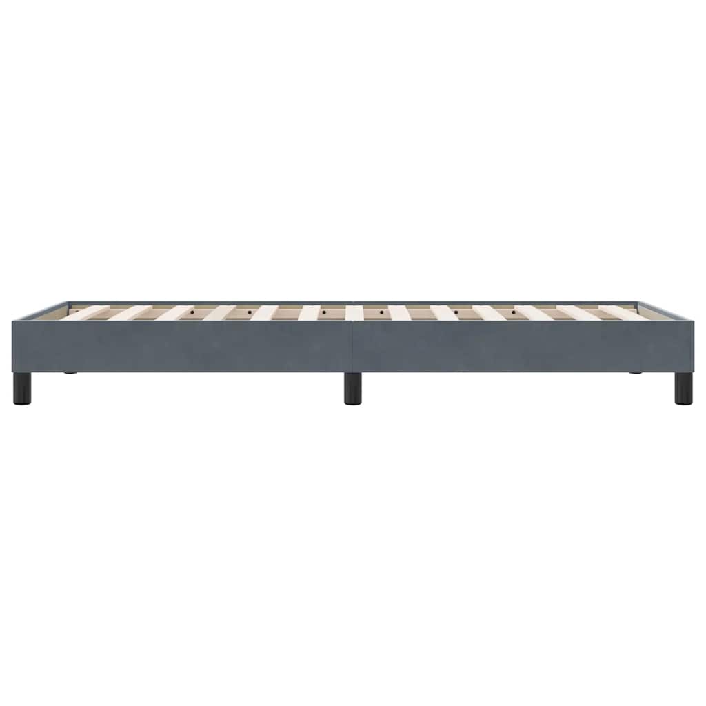 Giroletto senza Materasso Grigio Scuro 80x220 cm Velluto