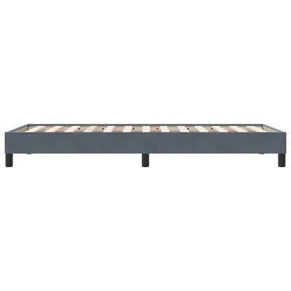 Giroletto senza Materasso Grigio Scuro 80x220 cm Velluto
