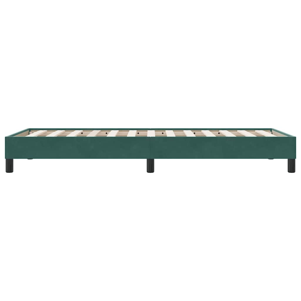 Giroletto senza Materasso Verde Scuro 80x220 cm in Velluto