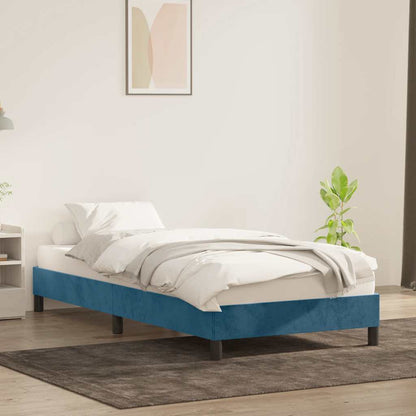 Giroletto senza Materasso Blu Scuro 80x220 cm in Velluto