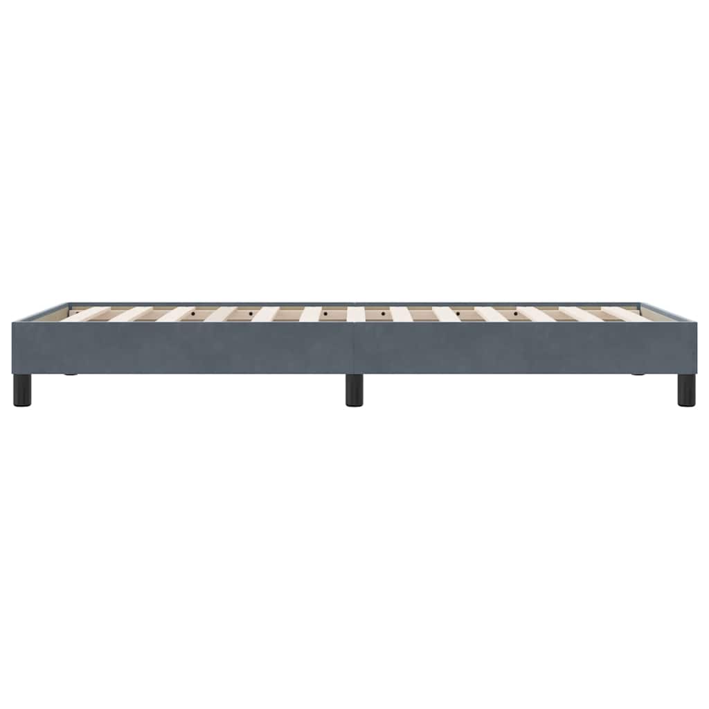 Giroletto senza Materasso Grigio Scuro 90x220 cm Velluto