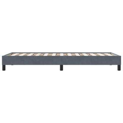 Giroletto senza Materasso Grigio Scuro 90x220 cm Velluto