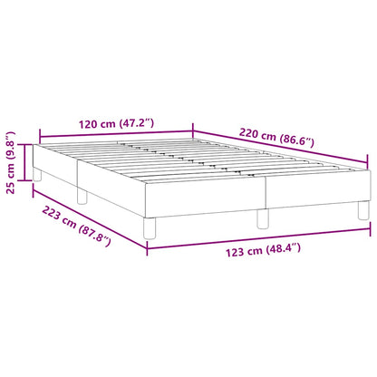 Giroletto senza Materasso Grigio Chiaro 120x220 cm Velluto