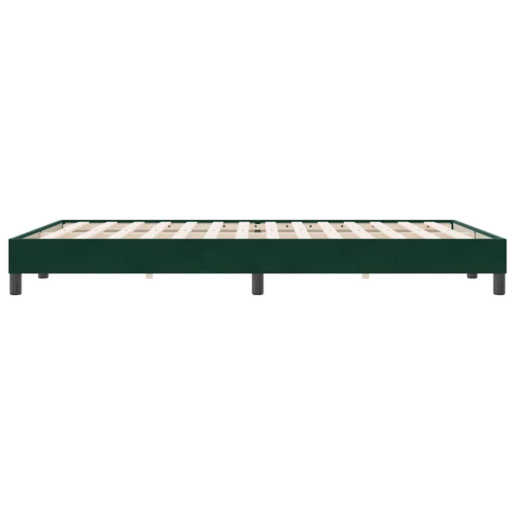 Giroletto senza Materasso Verde Scuro 140x220 cm in Velluto