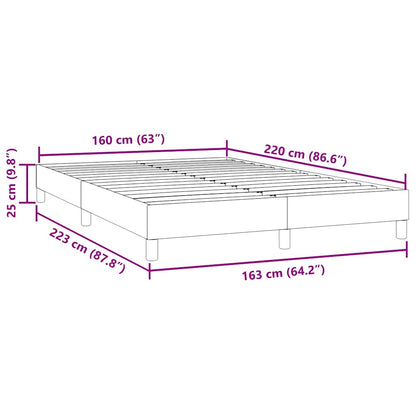 Giroletto senza Materasso Grigio Chiaro 160x220 cm Velluto