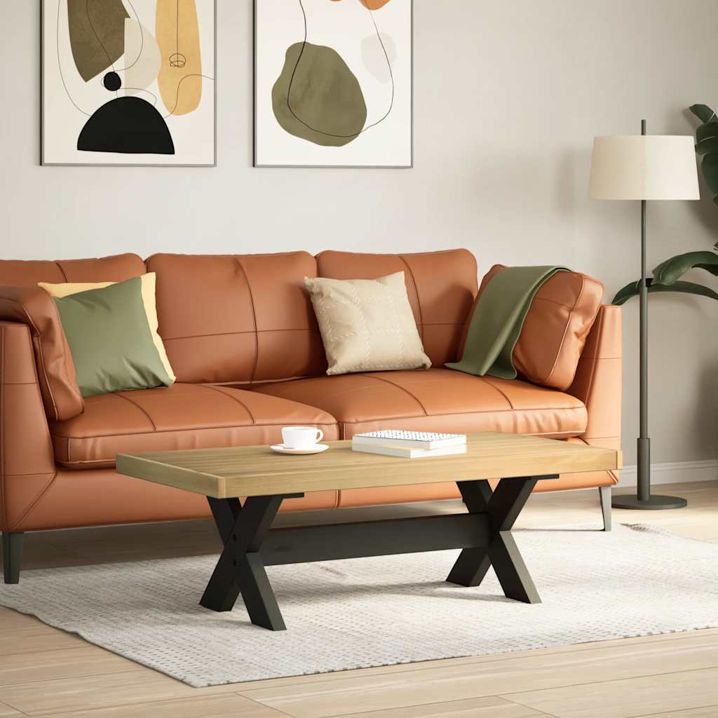 Tavolino NOAIN Gambe a Forma di X 120x60x40cm in Legno Massello | homemem39