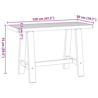 Scrivania NOAIN Gambe a Forma di A 120x50x75 cm Legno Massello - homemem39